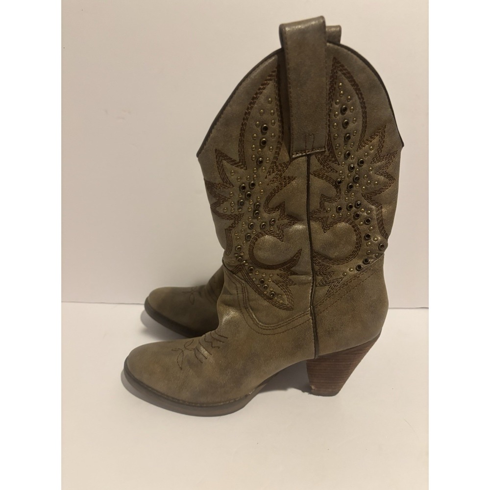 Very Volatile Los Angeles Cowgirl Western Boot 7.5 Women's  Brown Leather‎